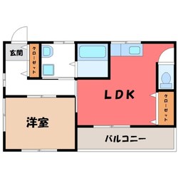 宇都宮駅 バス21分  富士見小学校北口下車：停歩3分 2階の物件間取画像